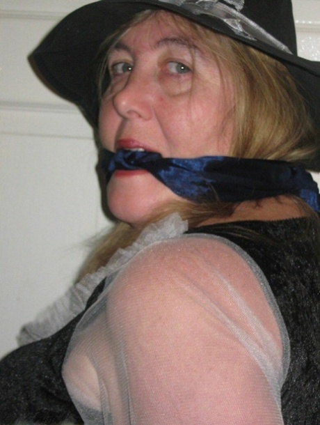 Compilation of mature ladies being restrained with rope at Halloween
