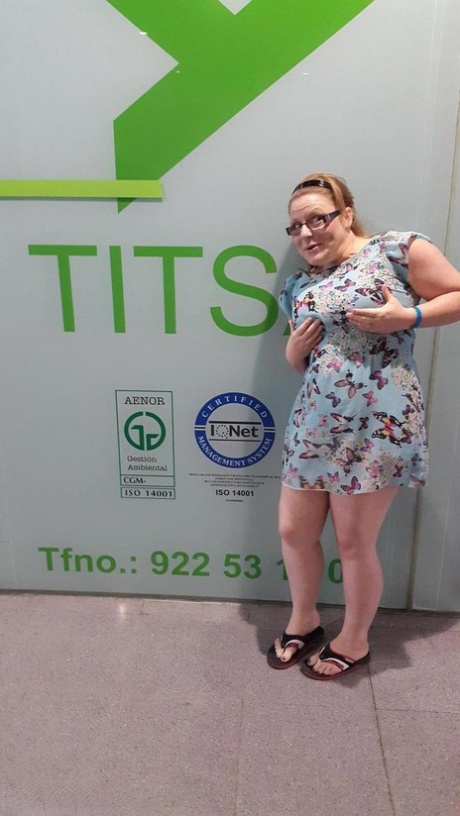 Amateur BBW takes a shower after flashing her shaved pussy in public