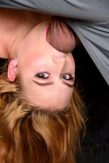 Beautiful blonde cutie with a chubby body cannot stop deepthroating a big dick